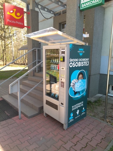 Poland Sanitizer and Mask vending machine in Psary